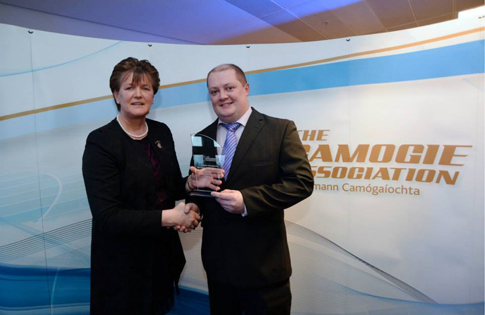 Aileen Lawlor Camogie President, and Clare FM's Derrick Lynch